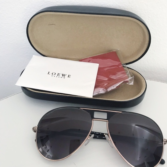 Loewe Accessories - Loewe Aviator Polarized Black Sunglasses SLW402 Loewe Accessories - Loewe Aviator Polarized Black Sunglasses SLW402